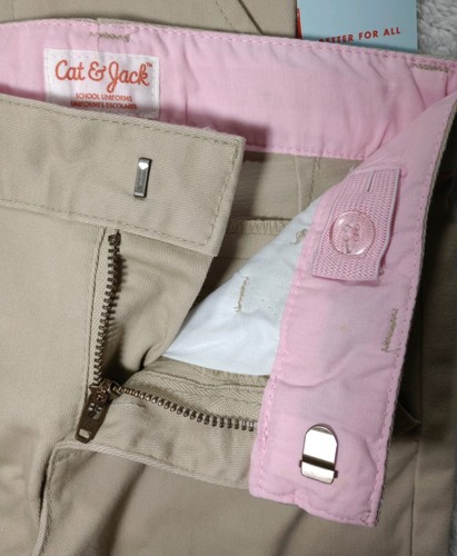 Lot of 2 Cat Jack School Uniform Pants Girl Sz 4 Beige Stretch Adjust NWT - Picture 9 of 19