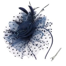 Fascinators Hats for Women, Tea Party Hat Derby Hats Headband Women's Navy