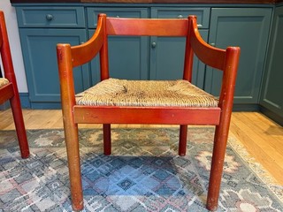 2 Vintage Vico Magistretti Vintage Mid Century Danish Dining Chairs