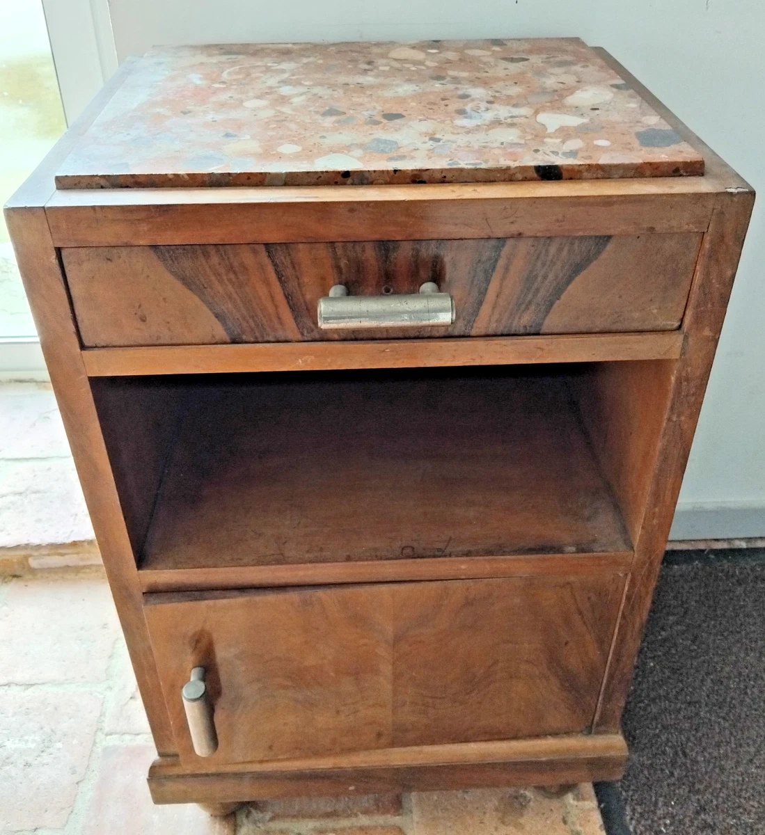 Table De Nuit Ancienne - 80x50x40 Cm, Bois, Style Vintage (occasion)