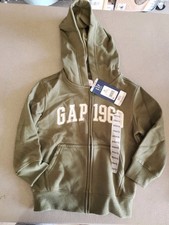 New Gap 1969 Kids Hoodie Ivory, Sage Green, Navy Size XS-XL Full Zip NWT