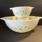 Vintage Pyrex 1962 IVY Promotional Pattern Chip n' Dip 2 Piece Set EUC