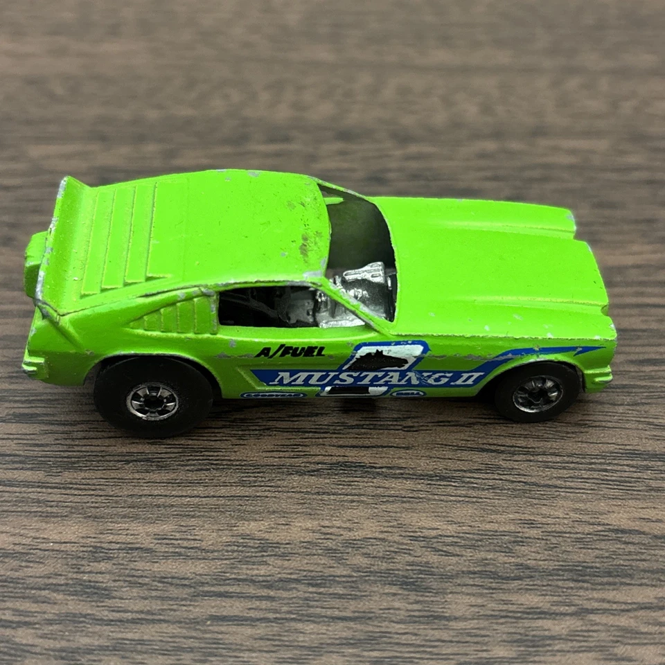 1969 Hot Wheels Blackwall Show Hoss Mustang II Funny Car Green Dragster - Image 4 of 4