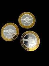 Lot of 3 Suncoast $10 Casino Tokens .999 Fine Silver Las Vegas NO RESERVE