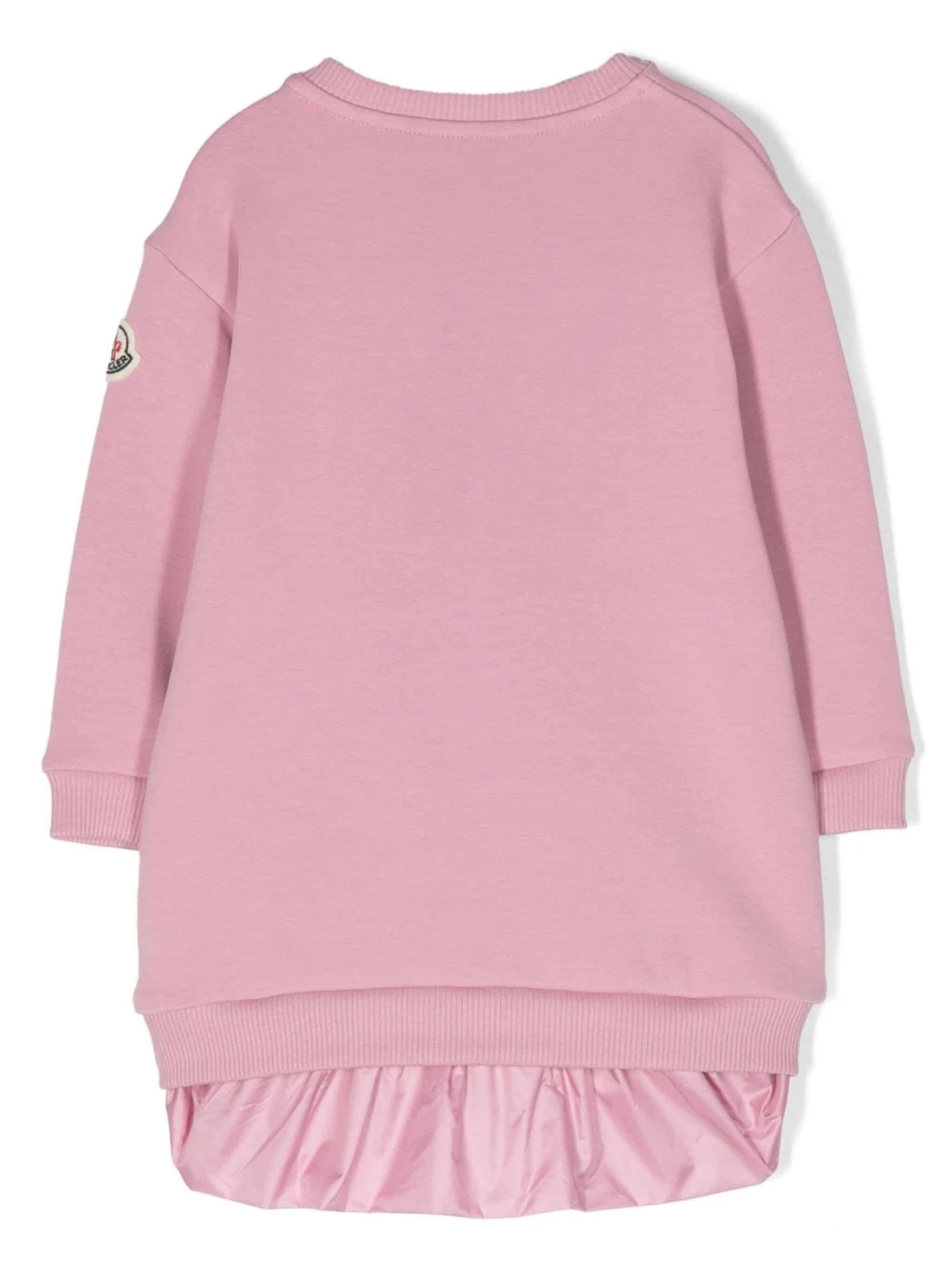 Abito girocollo Moncler Enfant con logo ricamato