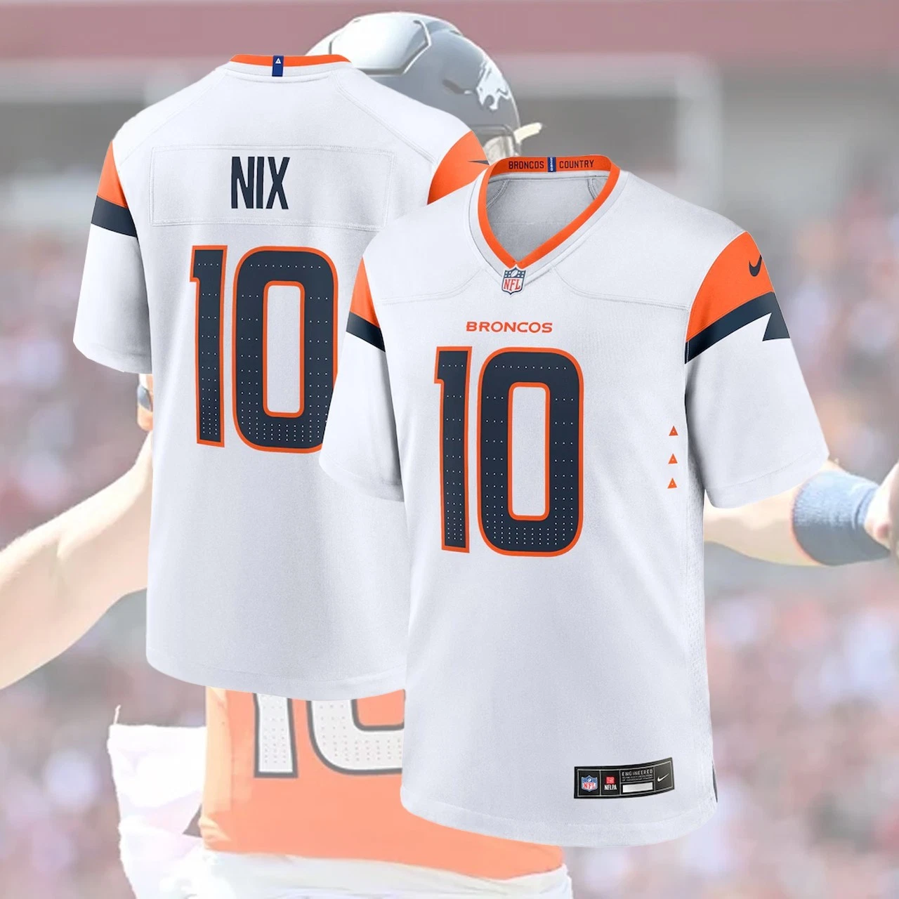 Bo #10 Nix Denver B 2025 Name & Number Player Stitched Gift Fan Made