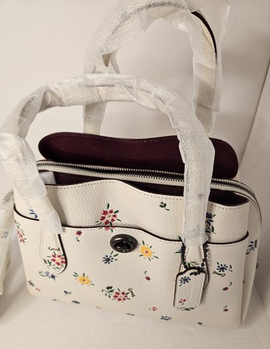 Borsa a mano Lora in pelle di fiori selvatici Coach nuova con etichette set 3 pezzi - Foto 5 di 12