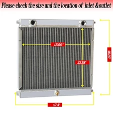 4 Row Aluminum Radiator fits Dragster /Roadster Double Pass Drag Race US  POST