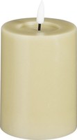 Mica Deko Kerze 10 X 7,5 Cm Taupe Flammenlose/Led-Kerze