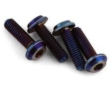 JConcepts 3x10mm "Top Hat" Titanium Screws Blue 4 JCO5039-1