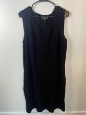 Jones New York Dress Wm 0X Black Sleeveless Sheath Little Black Office