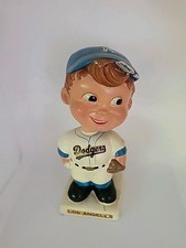 1962 Los Angeles Dodgers Stadium Baseball Bobblehead Nodder Vintage White Base