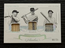 2020 Flawless Legends Triple Relic Material Goose Goslin/Sam Rice/Joe Cronin /25