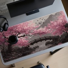 Japanese Cherry Blossom Anime Gaming Mouse Pad  Desk Mat Computer Desk Mat  