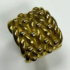 Gold Tone Chunky keeper Ring, 36.69 grams 9ct