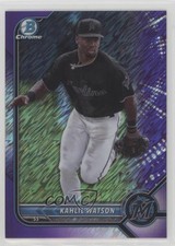 2022 Bowman Chrome Prospects Purple Shimmer Refractor 200/250 Kahlil Watson 1e90