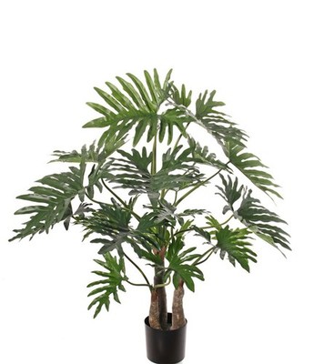 artplants Kunst Philodendron Selloum Donis, Kunststämme, 120cm