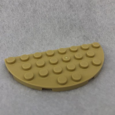 LEGO 22888 Tan Plate, Round Half 4 x 8 (x1)