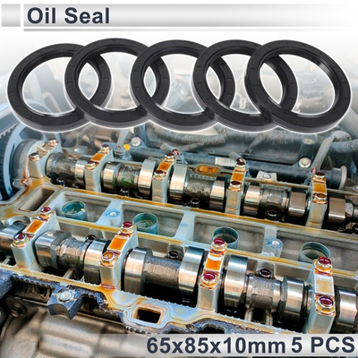 #ad Oil Seal Seal Ring Rotary Shaft Seal NBR Rubber 65x85x10mm Black 5 Pcs $16.99