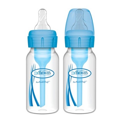 Dr Brown's Standaardfles 120 ml duo blauw options  2st