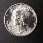 1937  *P*   MERCURY SILVER DIME  ***NICE*** FREE SHIPPING   C1984