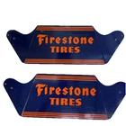 VINTAGE METAL FIRESTONE TIRES SIGNS, Set Of Two