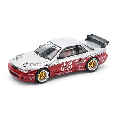 Pop Race 1:64 Nissan Silvia S13 Pandem #66 Moontech Red Diecast