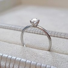 2.00Ct Round Diamond solitaire ring 14k white gold, 6 prong Natural Diamond ring