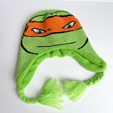 Kids Nickelodeon Teenage Mutant Ninja Turtle Michaelangelo Knit Winter Ski Hat