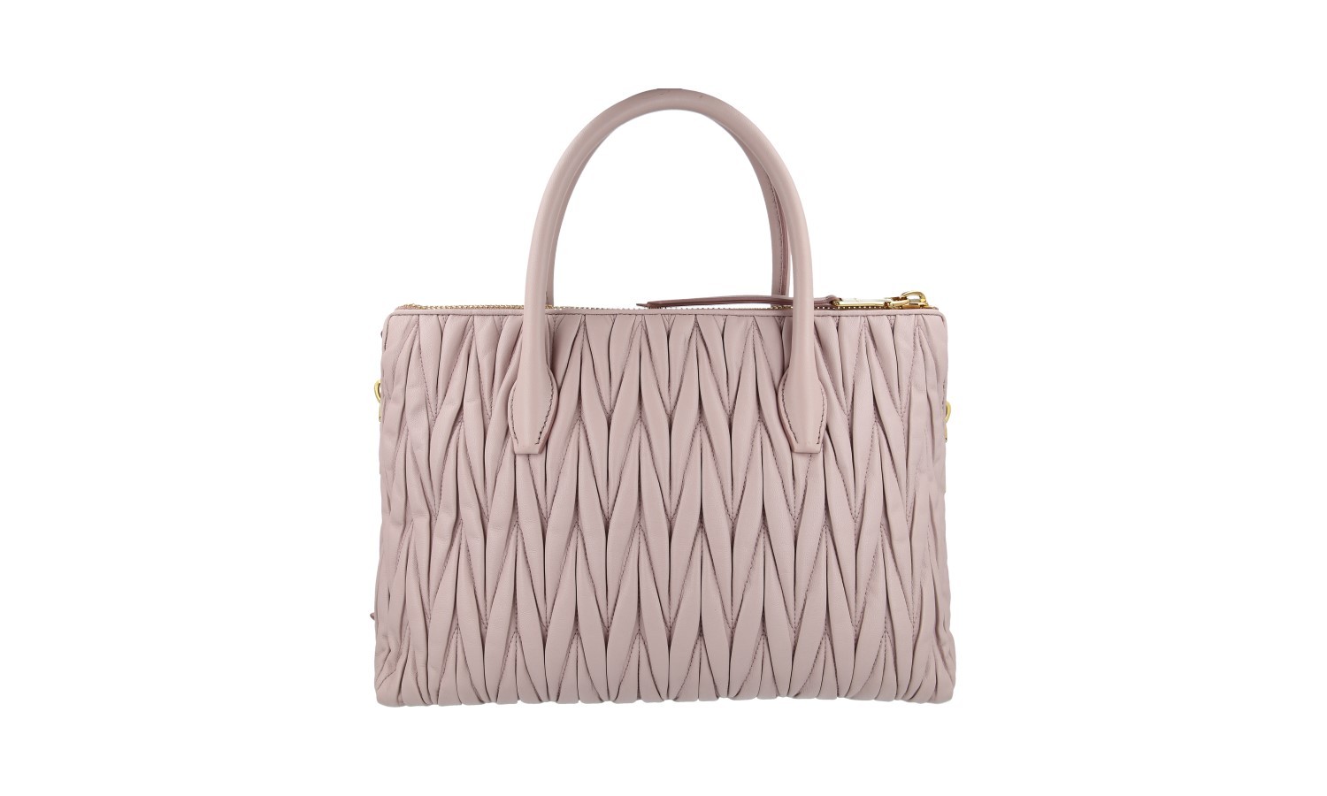 MIU MIU by PRADA Leather Matelasse Shoulder Bag 5BB020 N88 F010F image 6