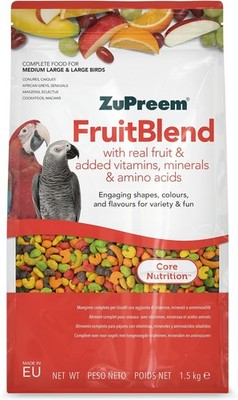 ZuPreem Fruitblend Vogelvollfutter für mittelgroße bis große 1,5 kg (Paquete de 1) 