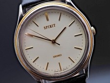 Orologio Uomo Vintage 1991 Seiko Spirit 7N01-6370 Quadrante Argento Rotondo...