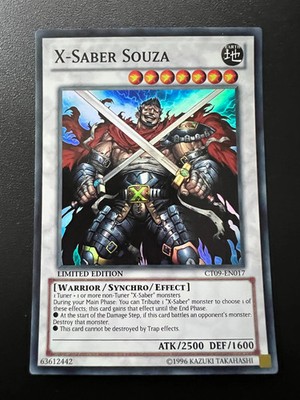 X-Saber Souza CT09-DE017 Super Rare Limited Edition Near Mint Yugioh