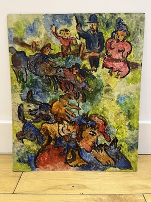 Mitte bis Ende 20. Jh. Expressionistisches Öl an Bord - Continental - Forschungsbedarf