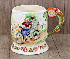 Crown Devon Fieldings Musical Tankard Daisy Bell Rhyme Tandem Design 13cm H