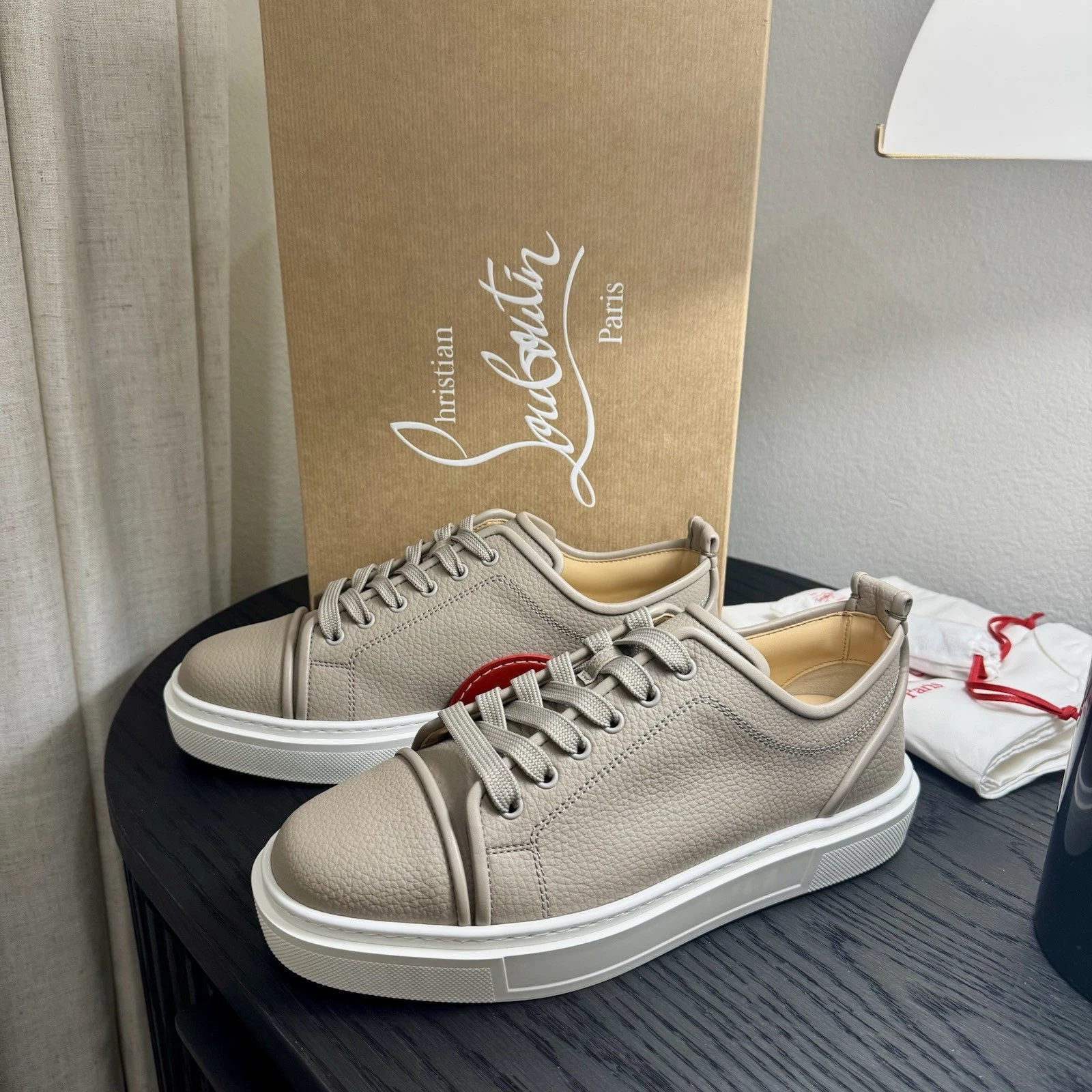 Christian Louboutin — Christian Louboutin Adolon Junior Grained Leather Goose 45