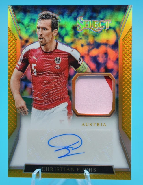 2016-17 Select Christian Fuchs Jersey Patch Auto Gold Prizm /10 Austria SSP