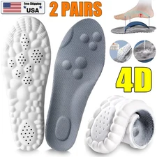 4D Cloud Technology Super Soft Comfort Insoles U-Shape Memory Foam Comfortble US