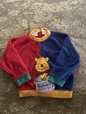 The Disney Store Winnie the Pooh Colorblock Full Zip Embroidered Sweatshirt 18