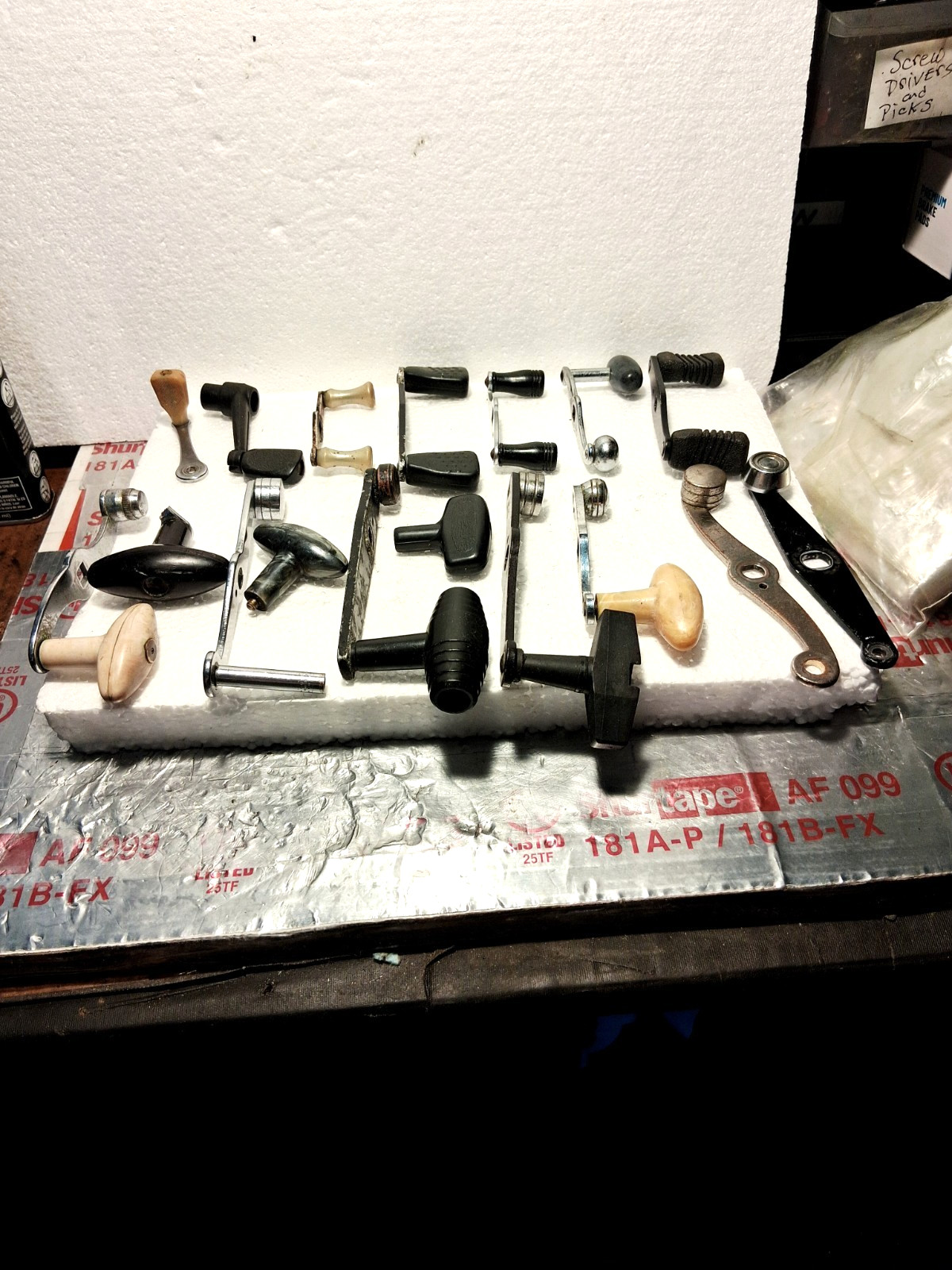 LOT OF VINTAGE FISHING REEL HANDLES PARTS USED LOT. Some wor