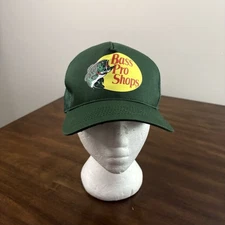 NWOT Bass Pro Shops Adult Trucker Hat Green SnapBack Outdoors Fishing #97