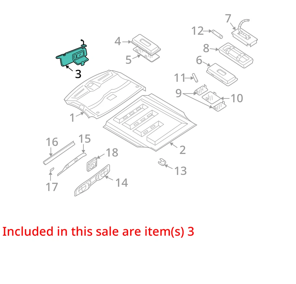 Chevrolet GMC Express 2500 Express 3500 2002 parasol ASM 1503382 - nuevo OEM Foto 2 de 3