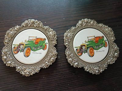 Bavaria Schuhmann Untersetzer 2er Set, Rolls-Royce von 1909