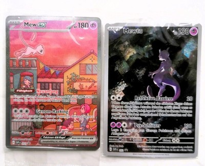 Pokemon 151 , Mew ex 053 + Mewtu 052 , SVP Promos, Deutsch, NM