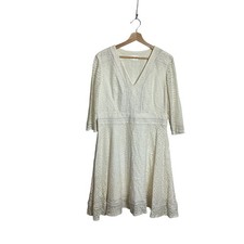 Eliza J Size 14 White Delicate Lace Dress Minimalist