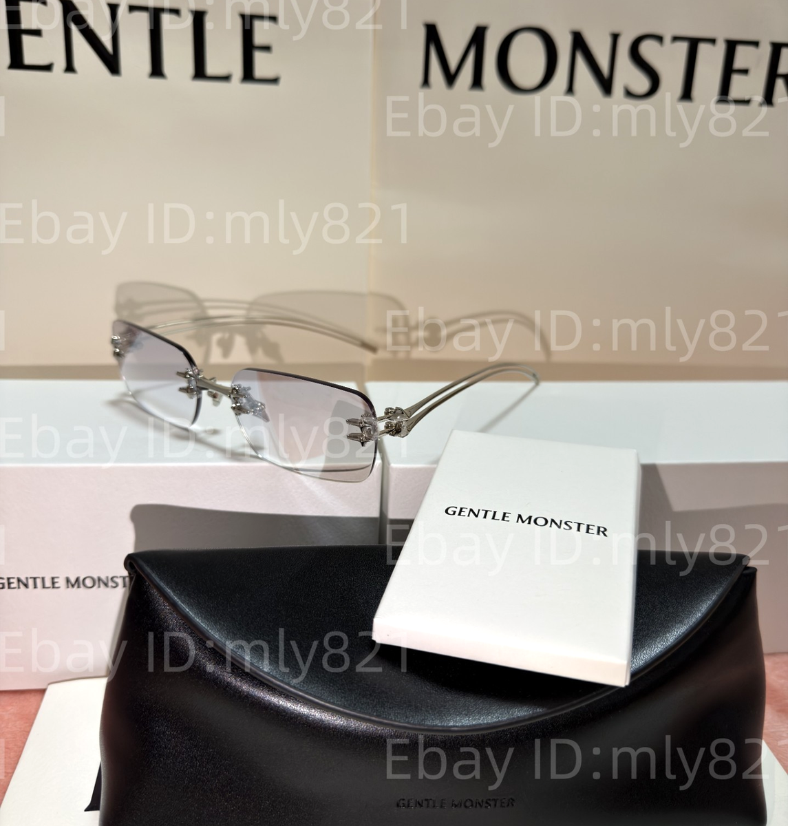 GentleMonster Sunglasses BOLD - Tetra 02(BRM) Silver Frame Clear