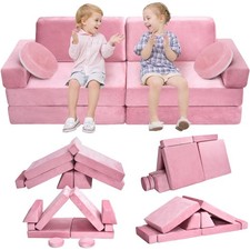 10Pcs Kids Play Couch,Toddler Sofa,Modular Kids Couch for Playing, Creativing...