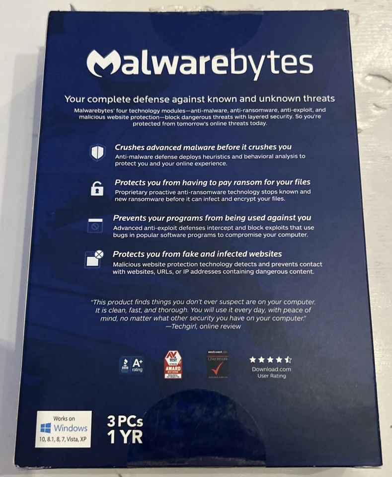 NUEVO OB Malwarebytes Anti-Malware Premium 3 PC / 1 año código clave de ciberseguridad Foto 4 de 4