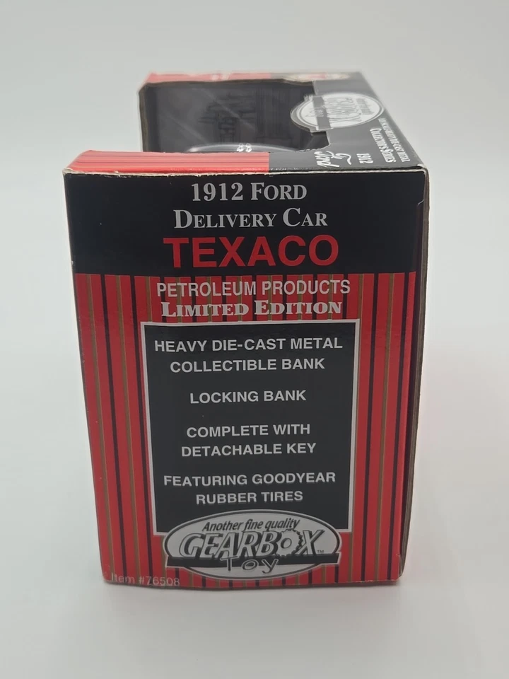 Caja de cambios Texaco 1912 Ford Delivery Car Banco de monedas Diecast escala 1:24 edición limitada. Foto 2 de 3