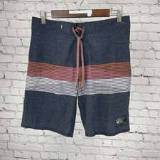 Quicksilver Grey Highline 4 Way Stretch Dryflight Board Shorts Swim Trucks 28